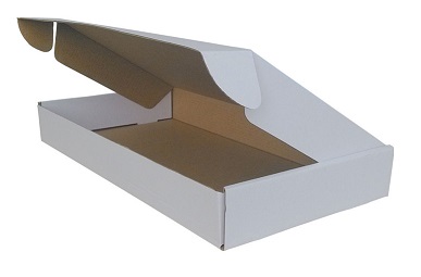 白色飛機(jī)盒，里紙為黃色牛皮紙